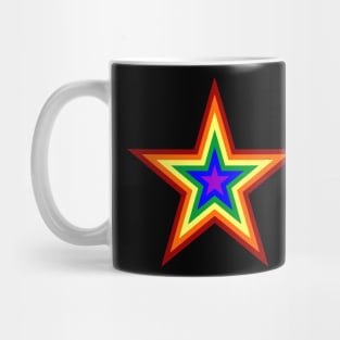 Rainbow Gay Pride Star Pentagram Mug